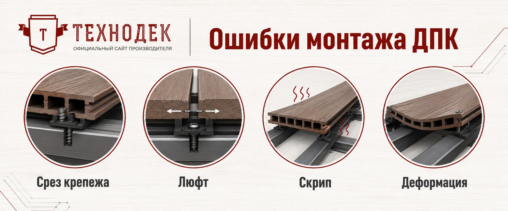 Ошибки монтажа ДПК