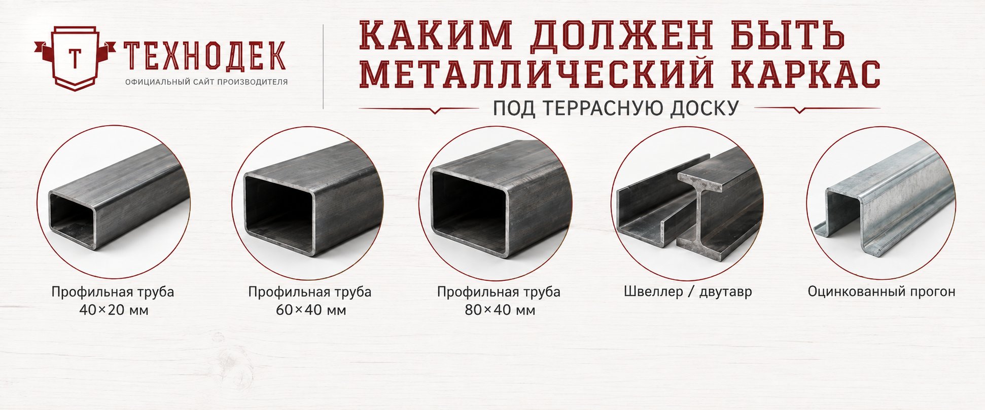 Каким должен быть металлический каркас под террасную доску